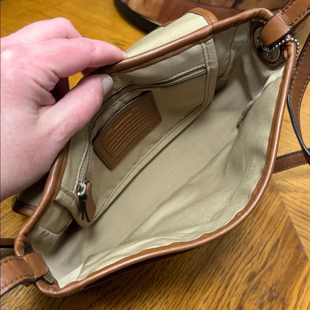 RARE COLOR COACH HADLEY LUXE GRAIN LEATHER FIELD BAG - Picture 9 of 13